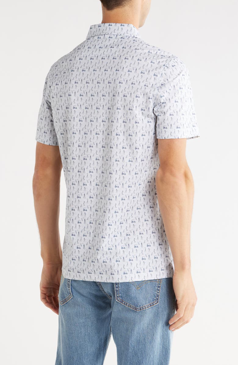 Bugatchi Stretch OoohCotton<sup>®</sup> Knit Polo, Alternate, color, Stone