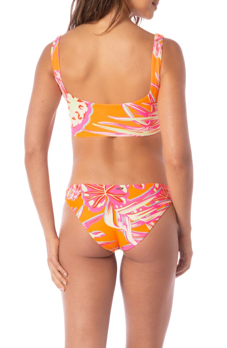 Maaji Jungle Groove Dazzle Bikini Top, Alternate, color, Orange