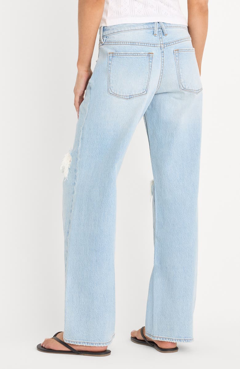 Good American Ripped Low Loose Jeans, Alternate, color, Indigo1249