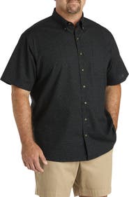 Harbor Bay by DXL Big & Tall Easy-Care Pin Dot Print Sport Shirt