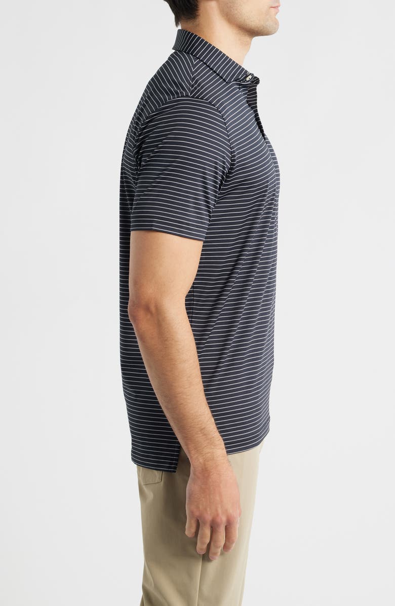 johnnie-O Beau Stripe Performance Polo, Alternate, color, Black