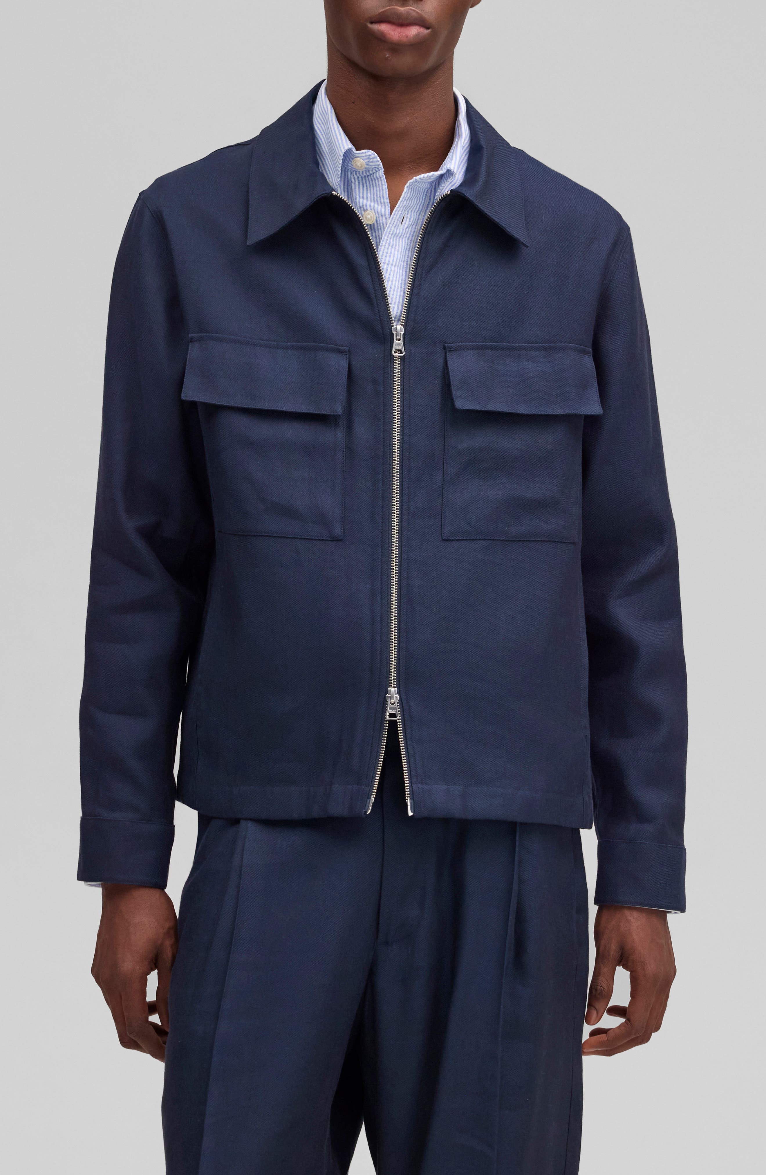 Alban 1808 Canvas Zip-Up Shirt Jacket
