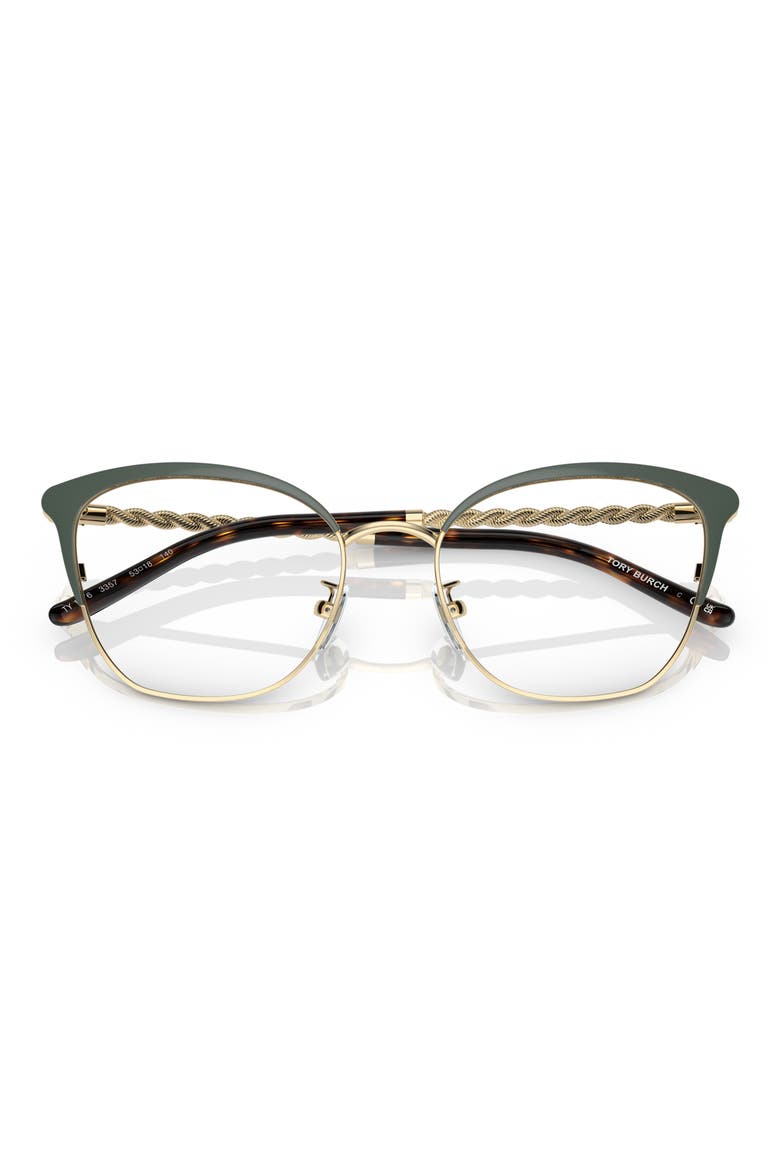 53mm Square Optical Glasses, Alternate, color, SHINY LIGHT GOLD