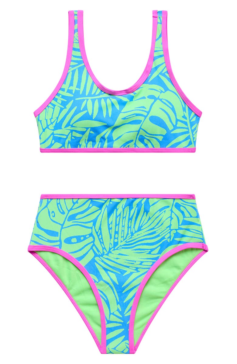 Beach Lingo Kids' Palm Beach Two-Piece Swimsuit, Main, color, Blue
