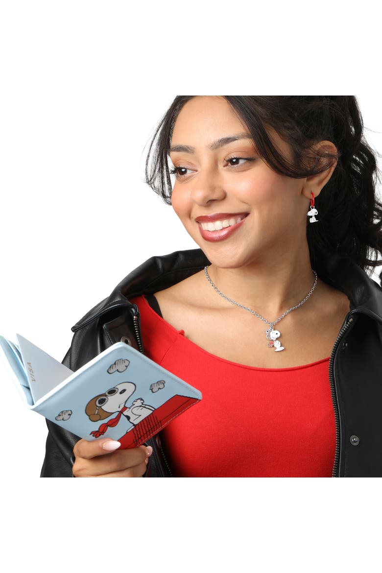 PEANUTS Flying Ace Snoopy Passport Cover (light Blue) (Women) | Nordstrom