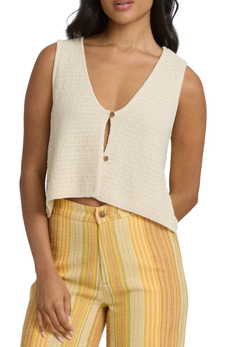 Billabong Need Now Sweater Tank, Main, color, White Cap