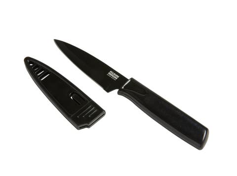 Colori Non-Stick Straight Paring Knife with Safety Sheath, 4 inch