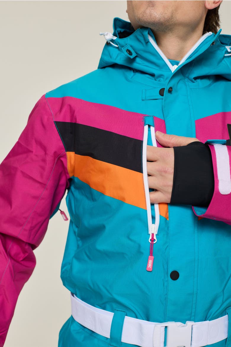 Exodus Ski Suit Men's, Alternate, color, Teal and scarlet