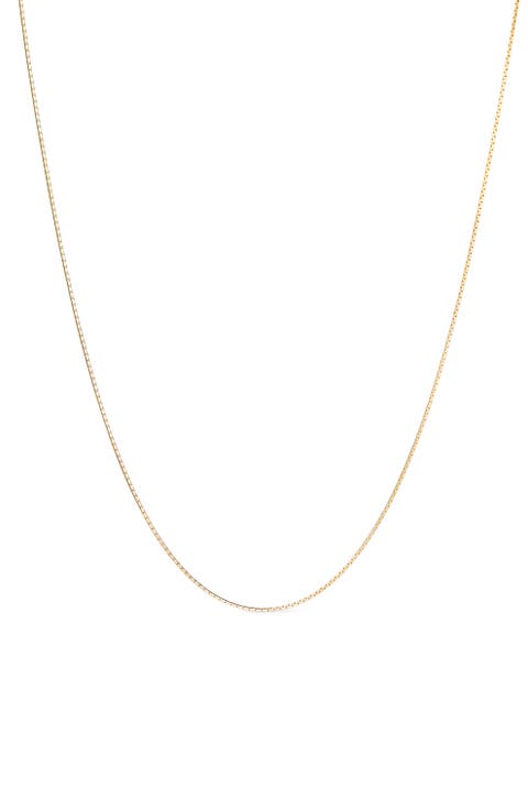Solid Yellow Gold - Silk Chain Necklace