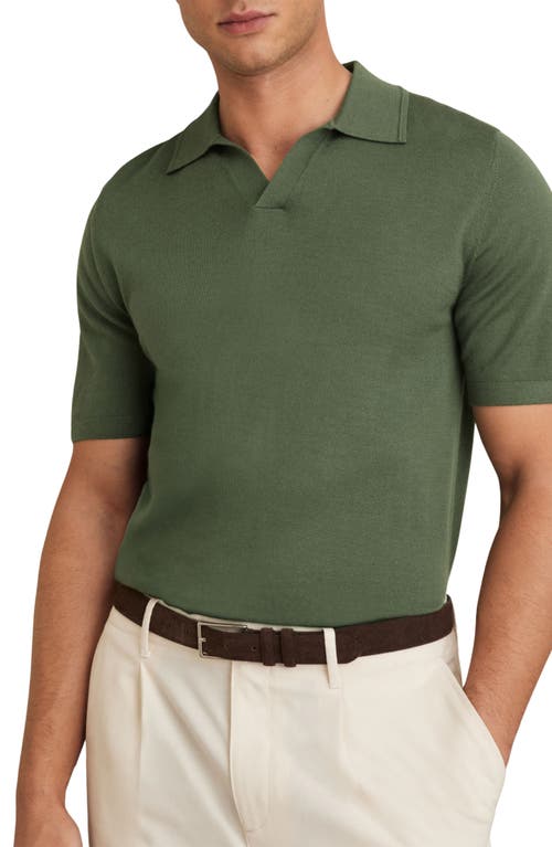 Reiss Duchie Short Sleeve Merino Wool Polo Sweater In Multi