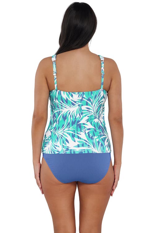 Sunsets Escape Emerson Tankini Swimsuit Top In Sea Breeze Sandbar Rib
