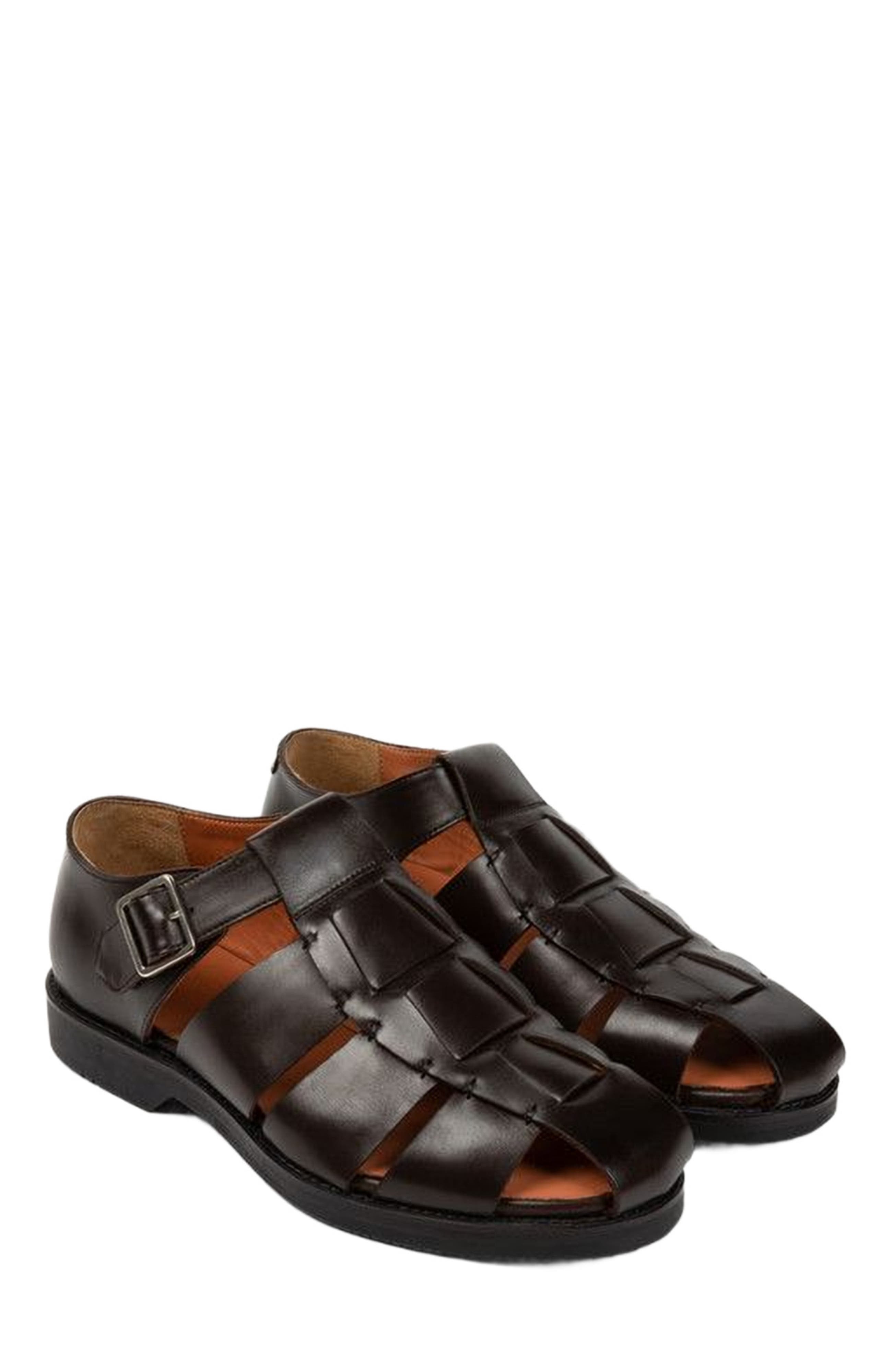 Mariner Fisherman Sandal, Alternate, color, Chestnut Grain Brown