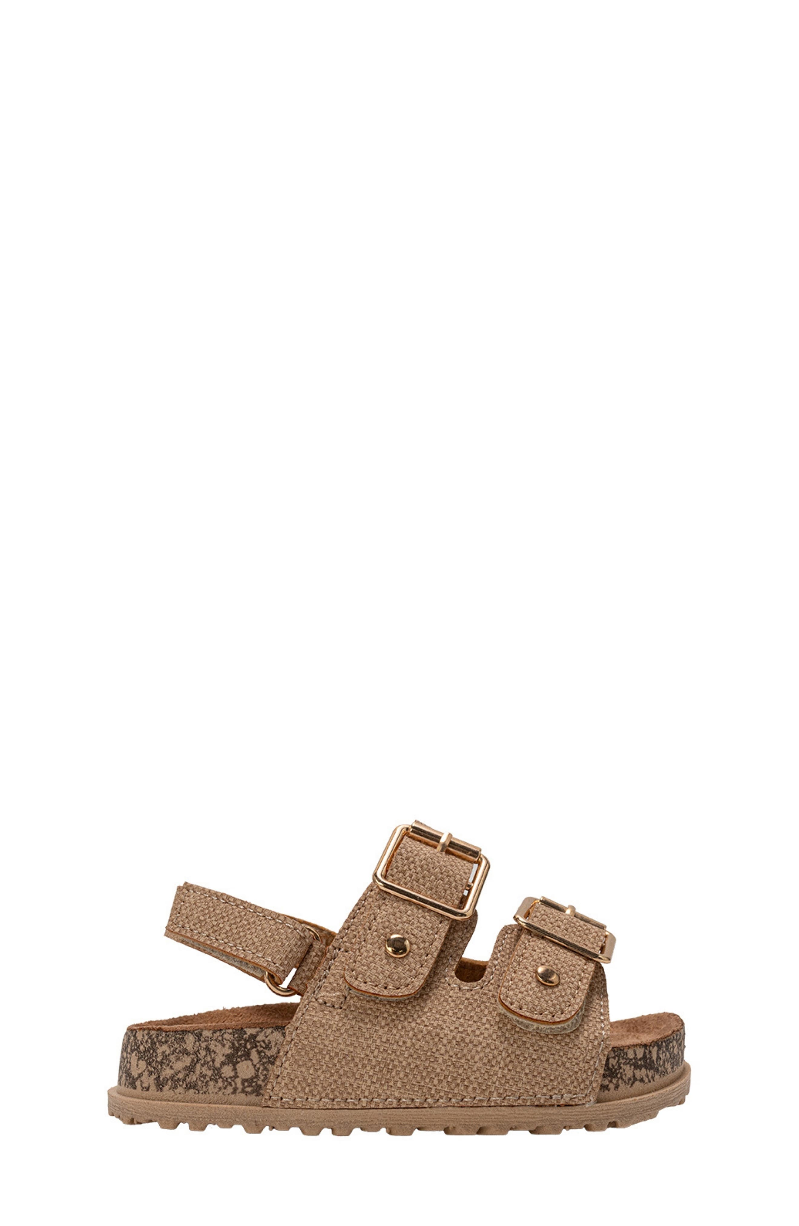 bebe Cherry Footbed Sandal, Alternate, color, Tan