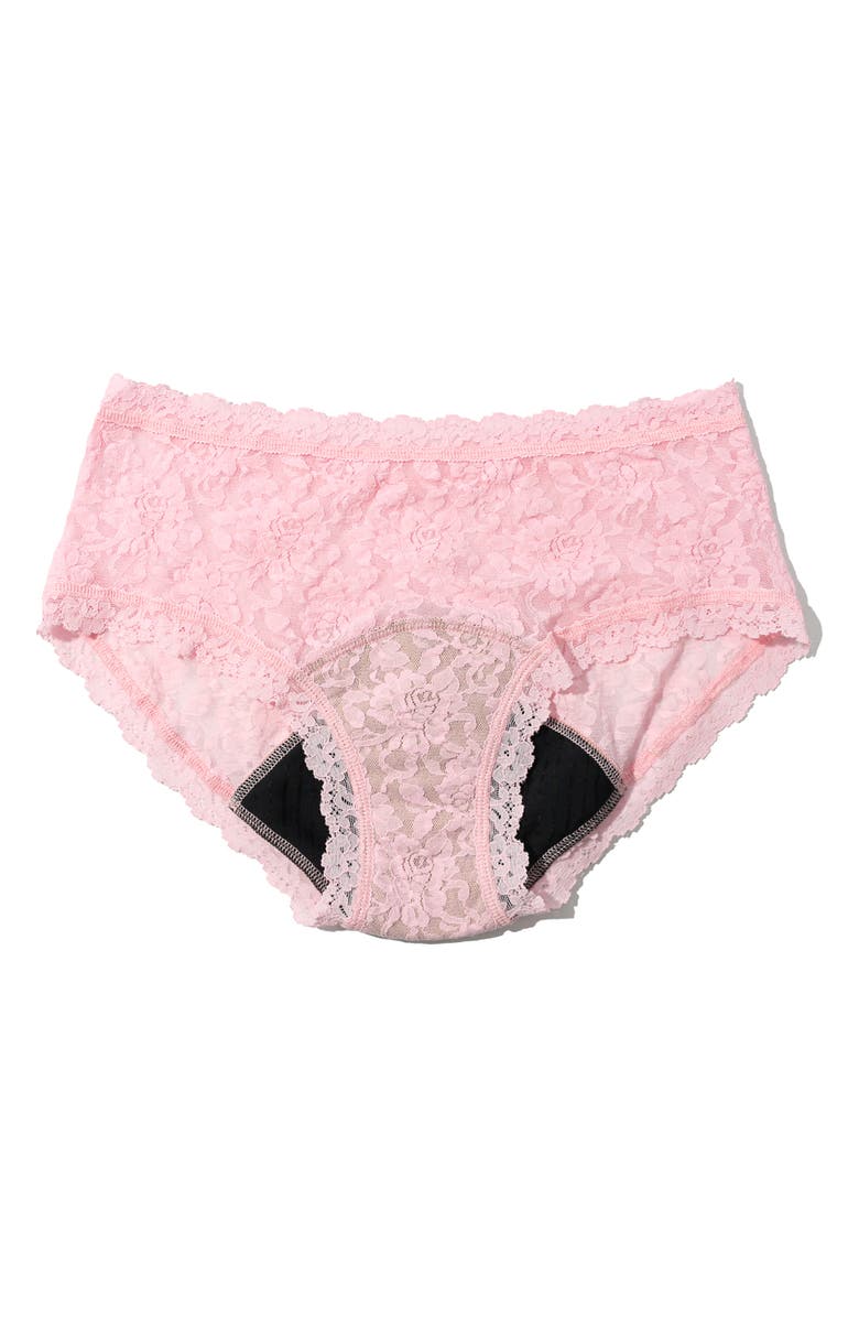 Hanky Panky x Saalt Signature LaceÂ<sup
®</sup
 Leakproof Boyshorts, Alternate, color, Bliss Pink
