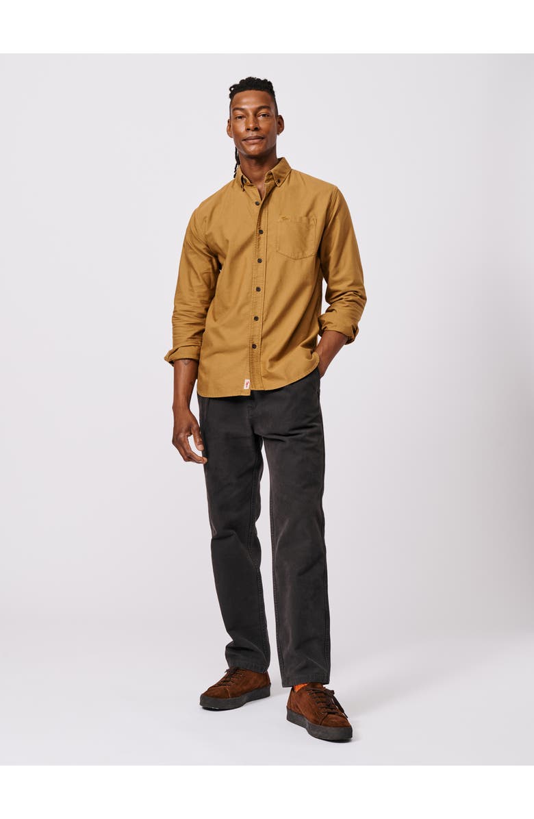 Aubin Aldridge Oxford Button Down Shirt, Alternate, color, Dijon