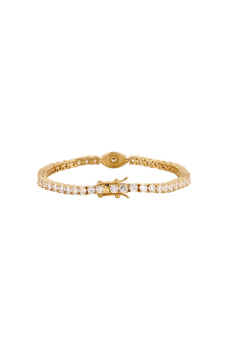 Karma and Luck Hopeful Abundance Evil Eye Tennis Bracelet, Alternate, color, Gold