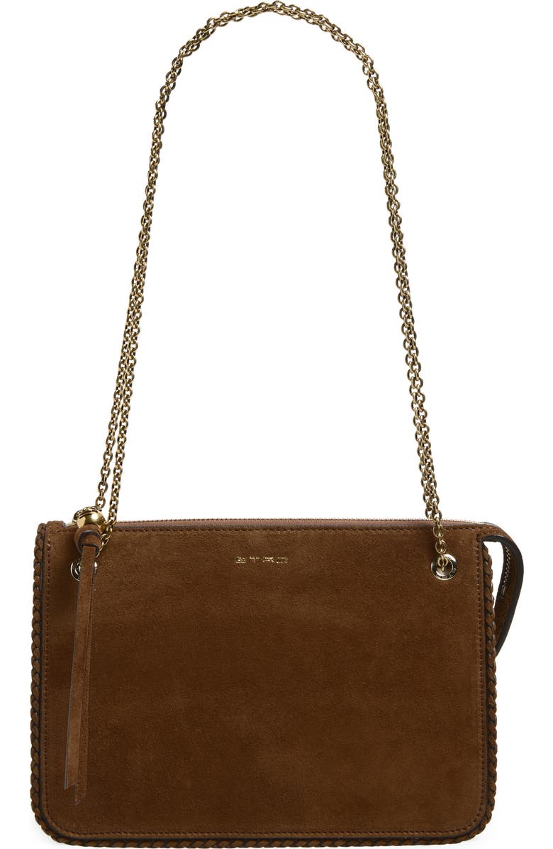 Etro Suede Crossbody Bag, Main, color, Ochre