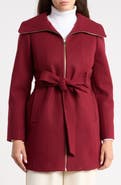 Michael Kors Belted Faux Wool Coat