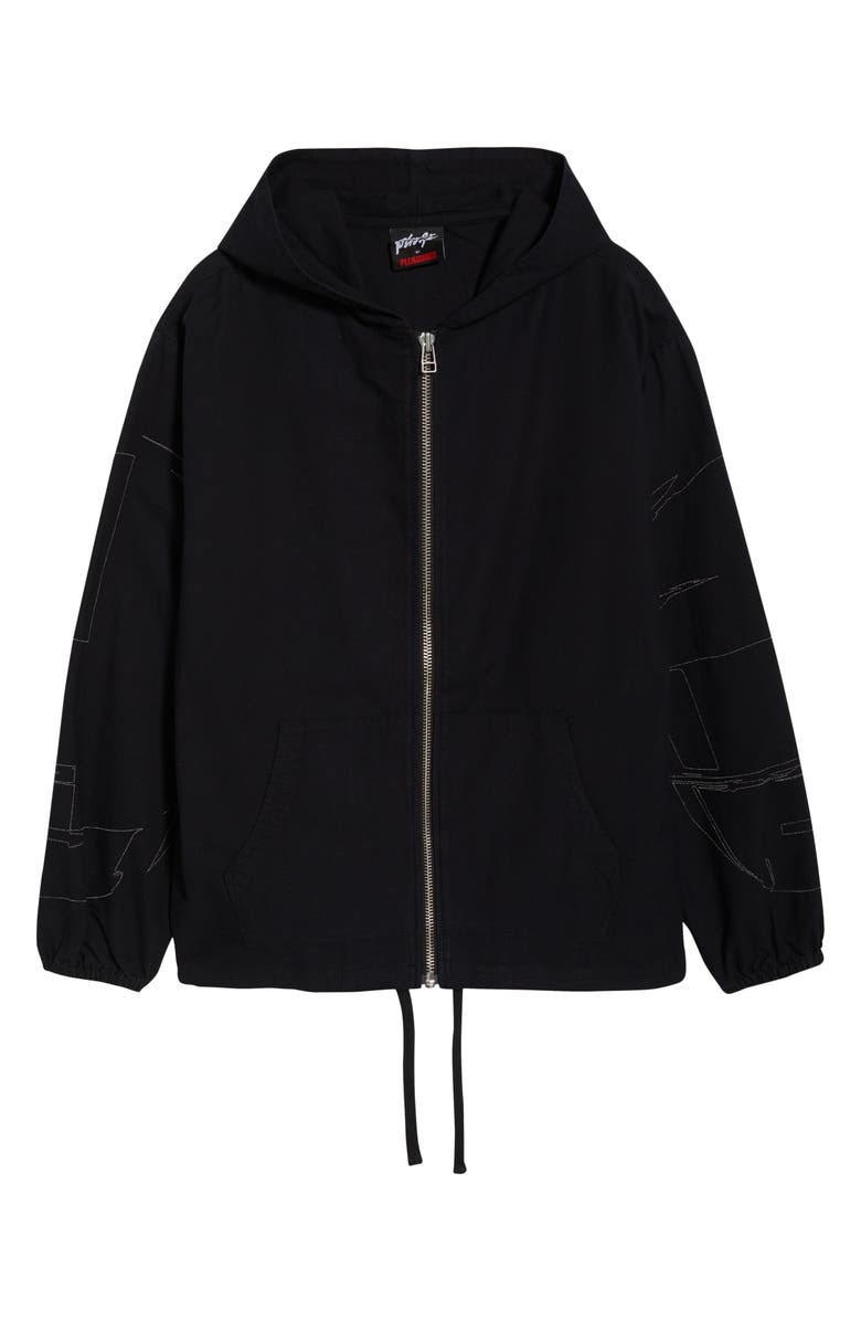 PLEASURES x Daft Punk Digital Zip Oxford Poncho Hoodie | Nordstrom