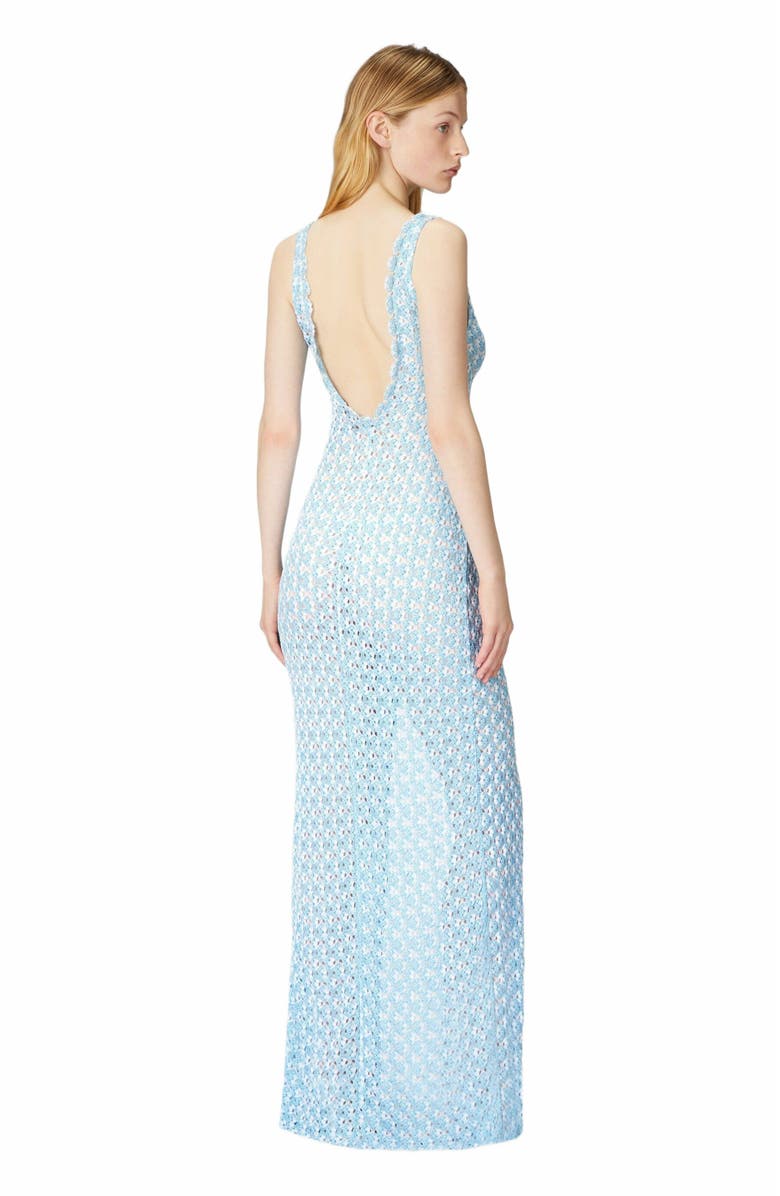 Missoni Long Cover-up With Open Back, Alternate, color, Light Blue