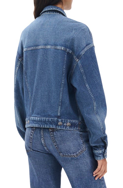 Rag & Bone Miramar Terry Trucker Jacket In Blue