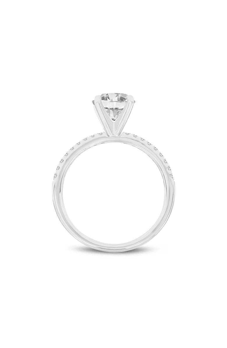 LuvMyJewelry Mila 14K White Gold Round Cut Lab Grown Diamond Classic Engagement Ring - 1.65 ctw, Alternate, color, 14K White Gold