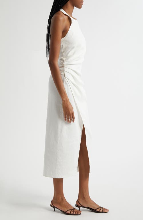 A.l.c . Sylvie Halter Neck Linen Blend Dress In White