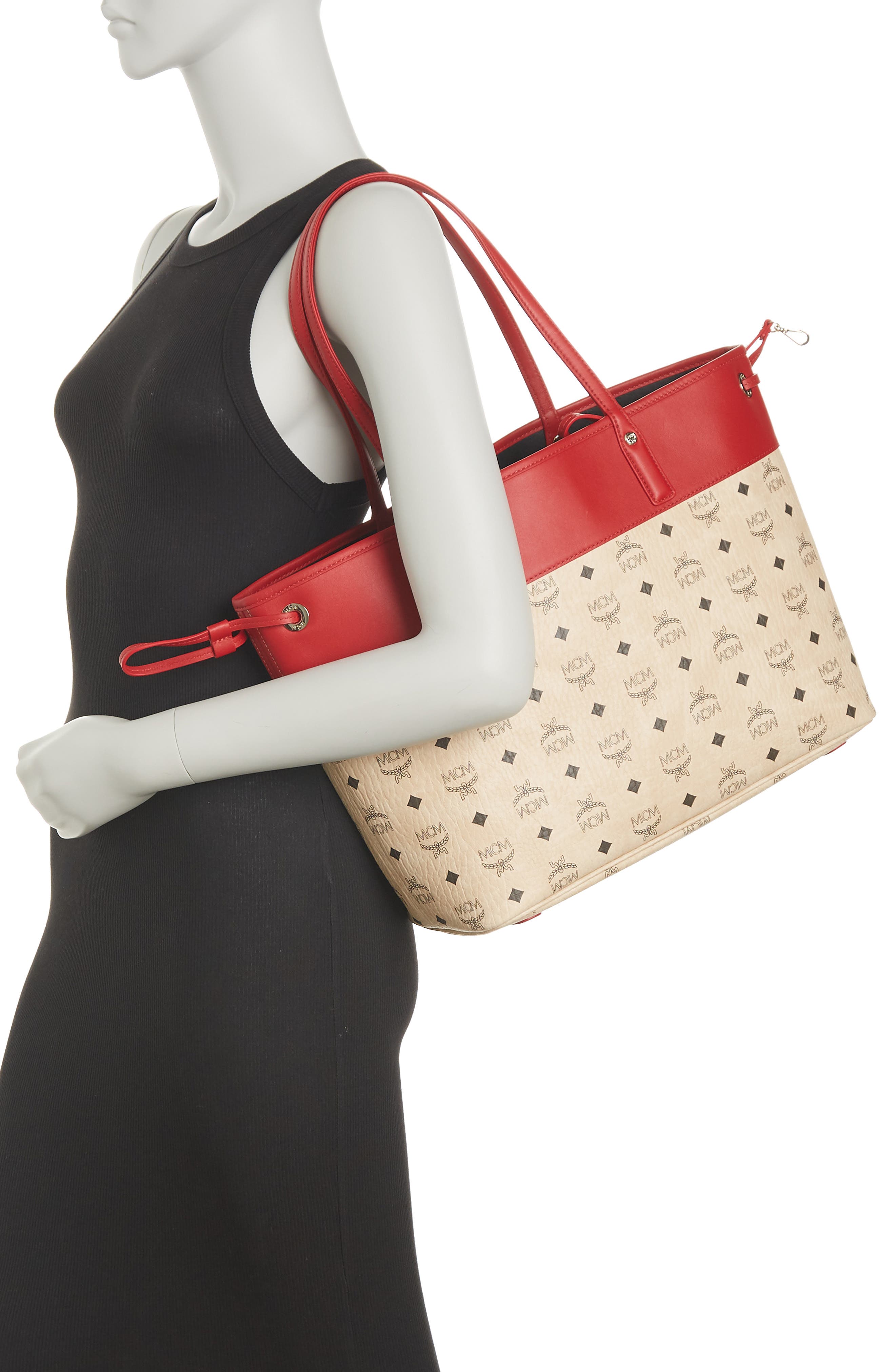 MCM Medium Shopper Bag, Alternate, color, 