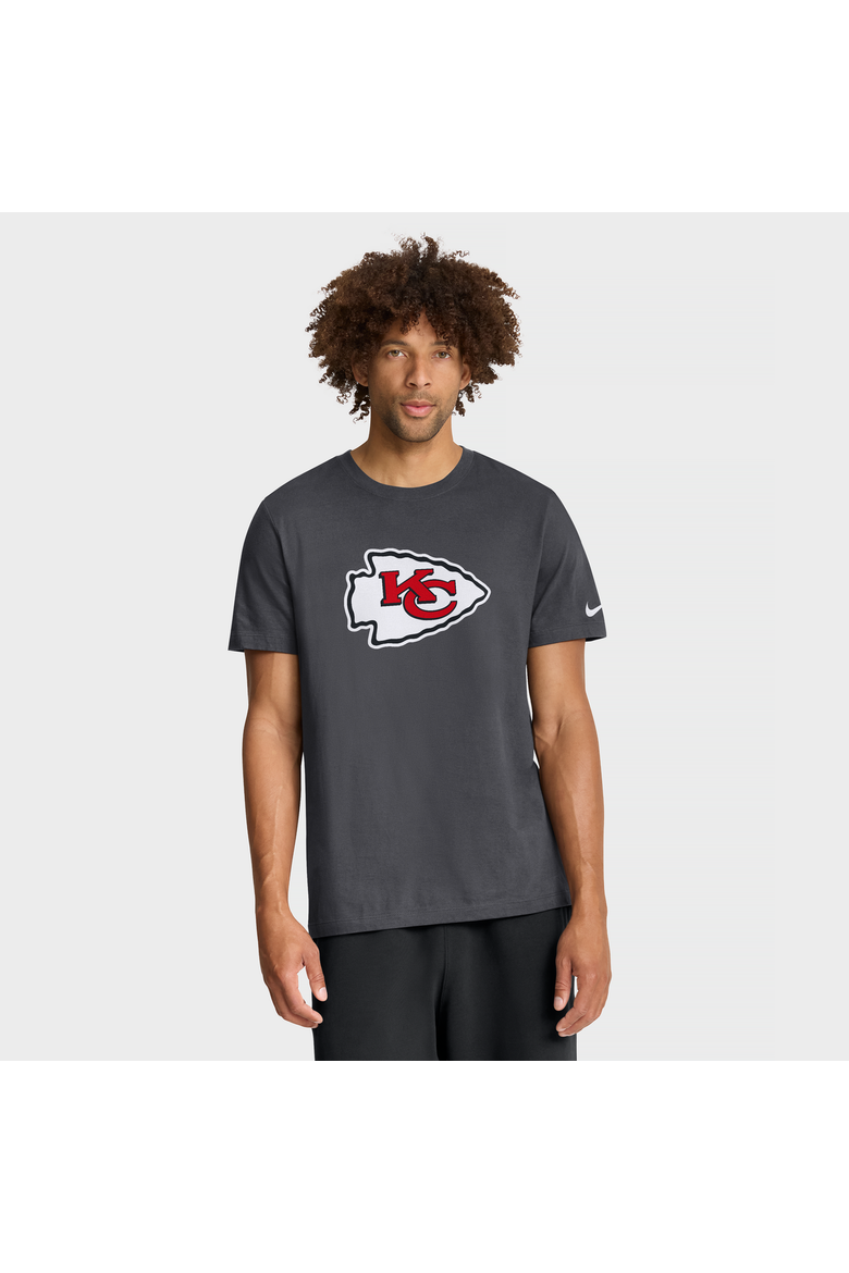 Men's Nike Anthracite Kansas City Chiefs Essential Logo T-Shirt, Main, color, Anthracite