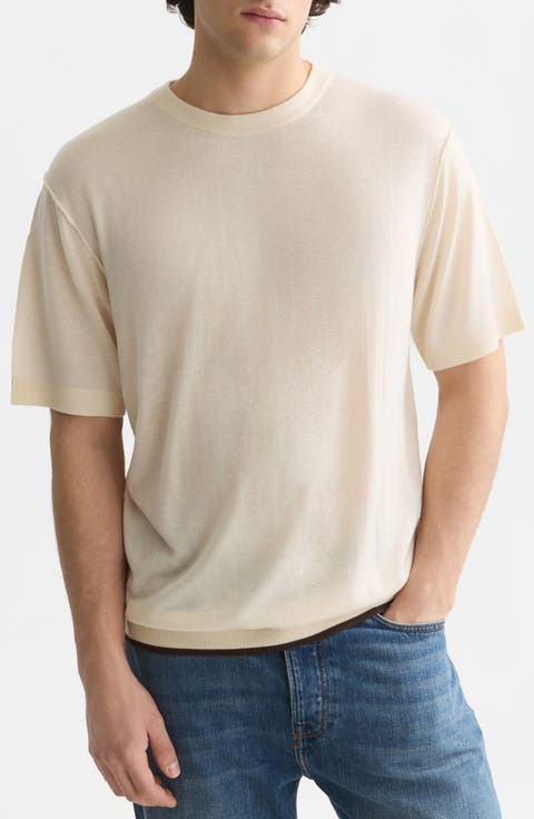Relaxed Fit Short Sleeve Knit Top