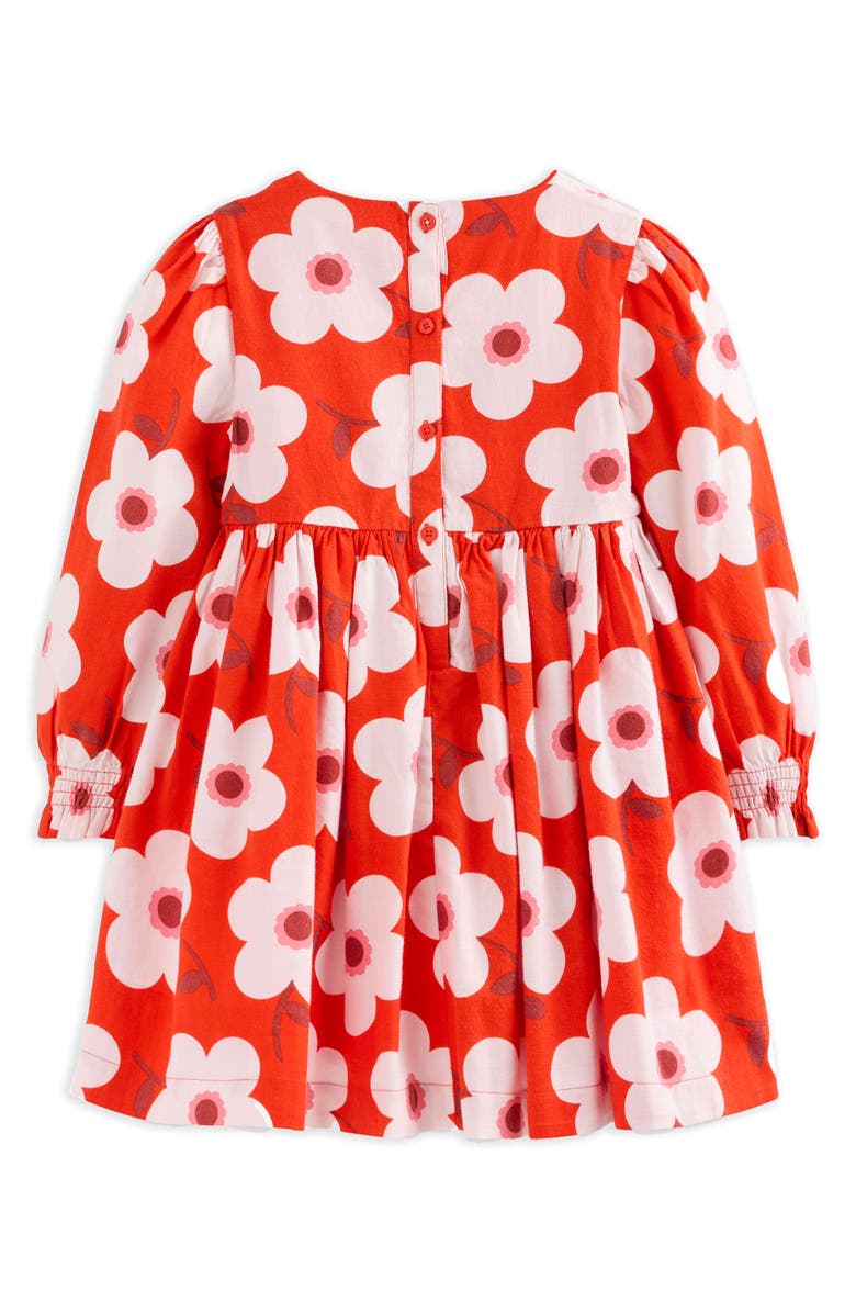 Kids' Floral Long Sleeve Cotton Dress