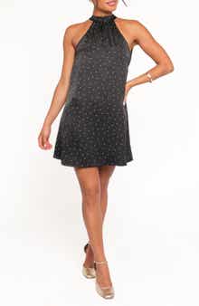 Petal & Pup Gabrielle Polka Dot Halter Minidress