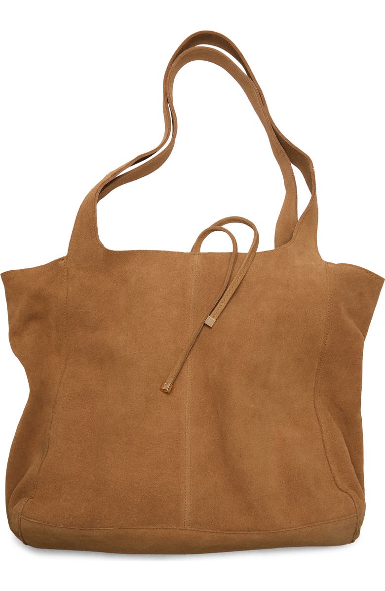 MANGO Suede Shopper, Alternate, color, Leather