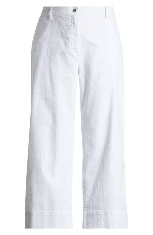 Eileen Fisher High Waist Wide Leg Ankle Jeans In White
