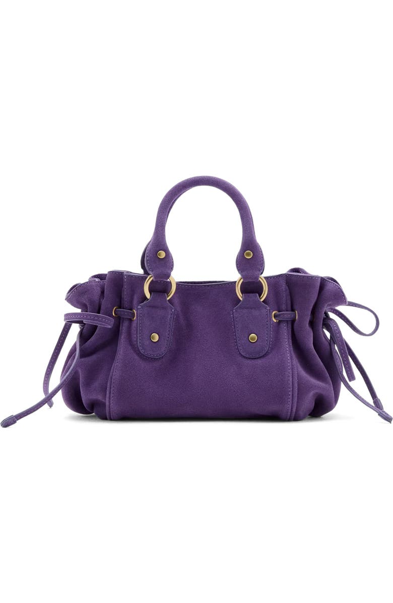 MANGO Starring Hailey Bieber Suede Convertible Handbag, Main, color,