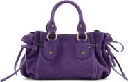MANGO Starring Hailey Bieber Suede Convertible Handbag