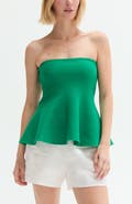 CRESCENT Jacquard Knit Peplum Top