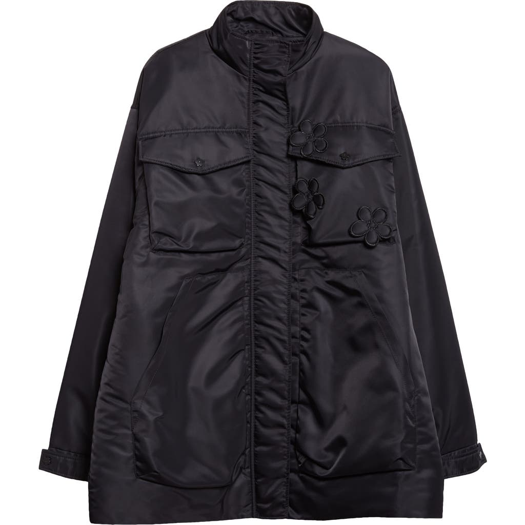 Cecilie Bahnsen Brianna Nylon Jacket In Black