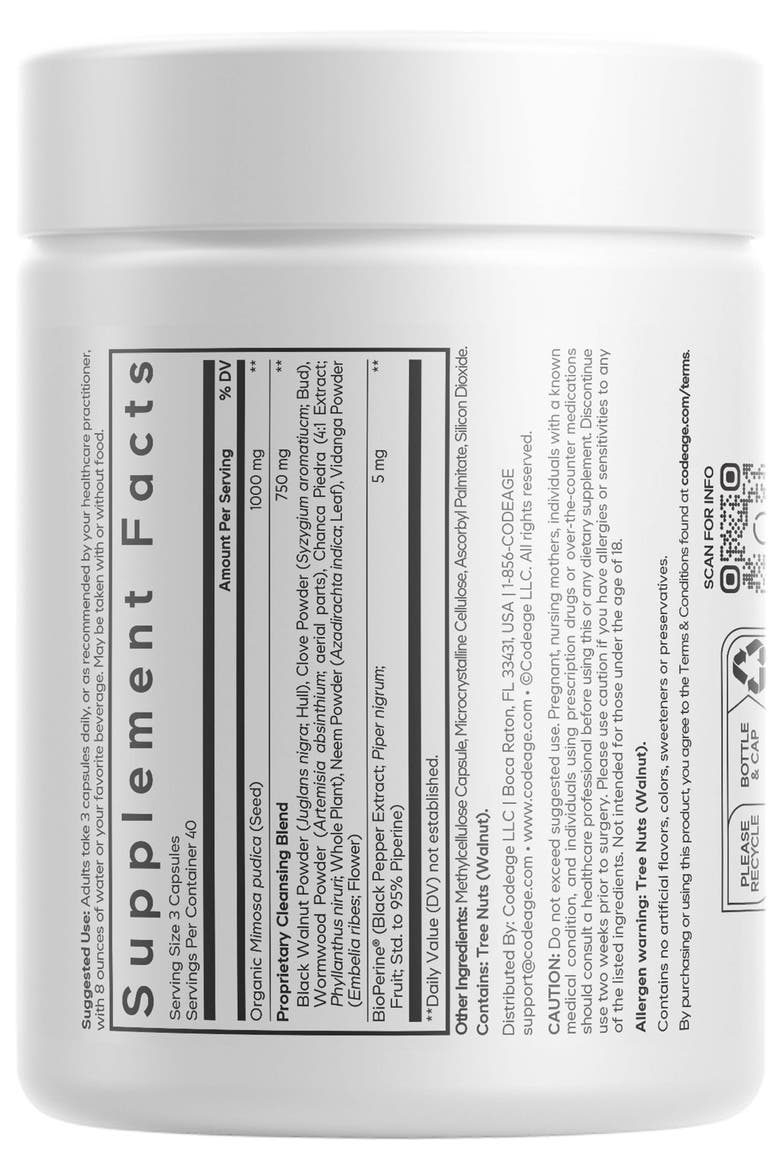Organic Mimosa Pudica Seeds Supplement, Alternate, color, White