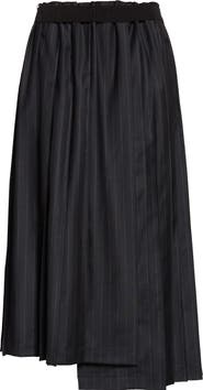 NACKIYÈ Joan Pinstripe Stretch Wool Blend Skirt