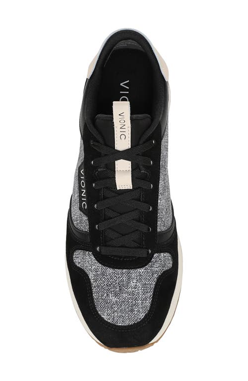 Vionic Monarch Sneaker In Black Ivory