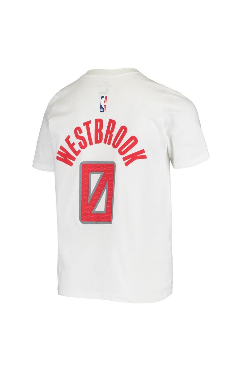 Nike Youth Nike Russell Westbrook White Houston Rockets Name & Number Performance T-Shirt, Alternate, color, 