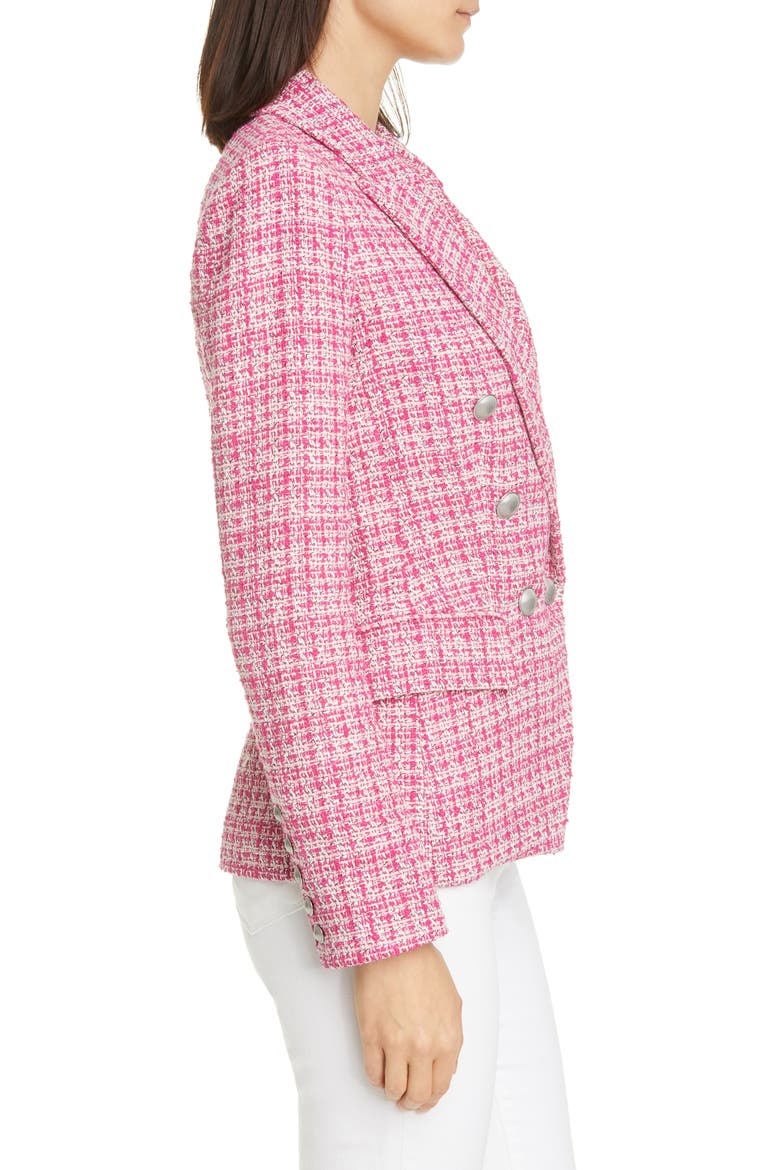 Kenzie Tweed Blazer, Alternate, color, FUSCHIA MULTI