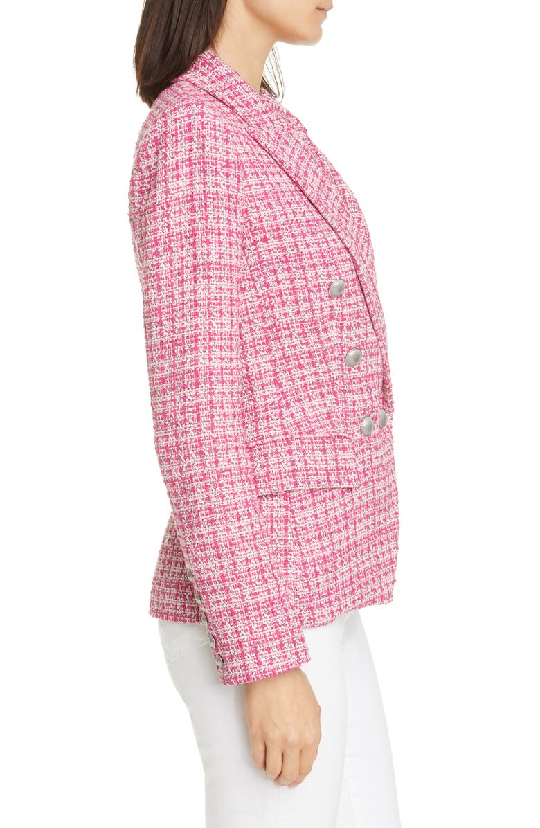 L'AGENCE Kenzie Tweed Blazer, Alternate, color, 