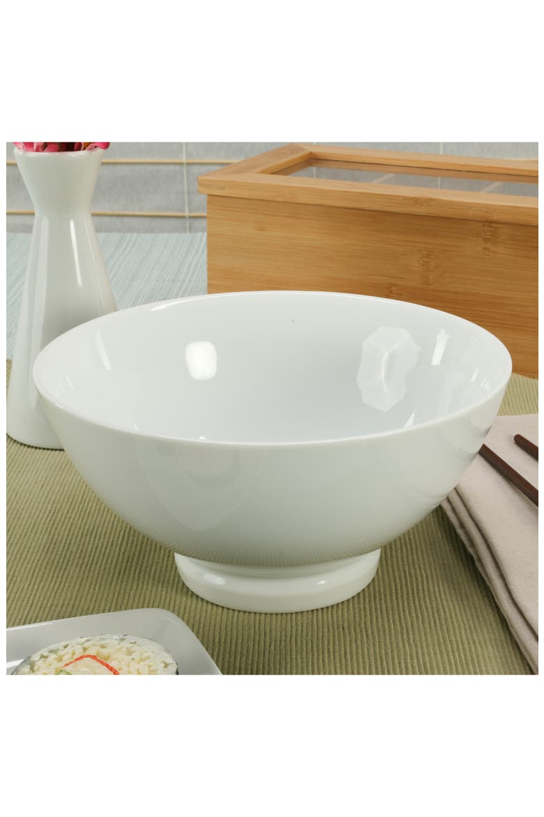 Set of 6 Noodle Bowls, Alternate, color, WHITE