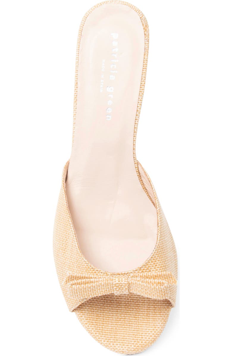 patricia green Bettye Kitten Heel Slide Sandal, Alternate, color, Natural Raffia