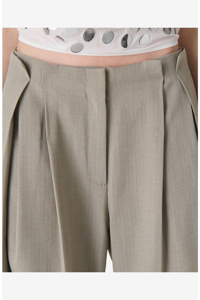 Sonja Wide-Leg Trousers, Alternate, color, OLIVE GREEN
