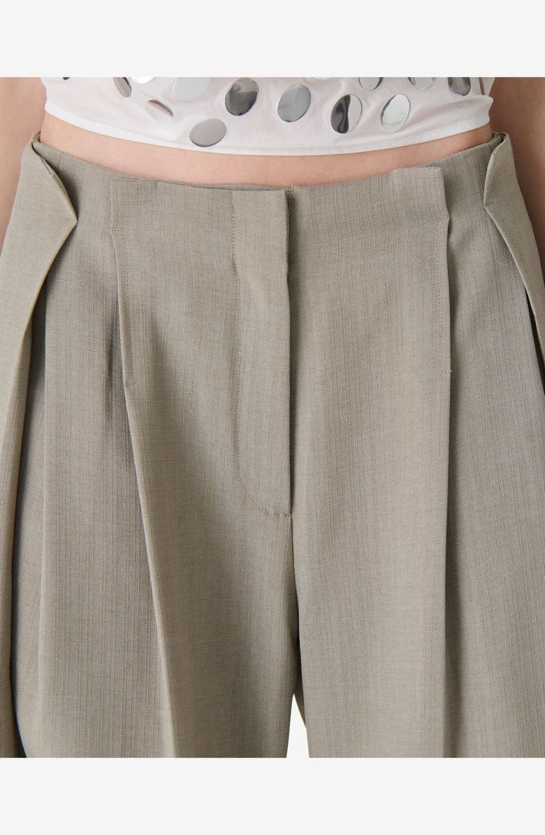 IRO Sonja Wide-Leg Trousers, Alternate, color, Olive Green