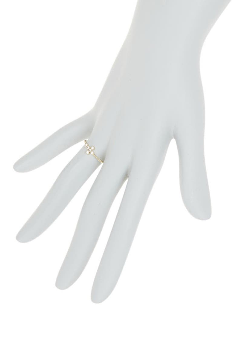 CZ Cross Pave Band, Alternate, color, CLEAR- GOLD