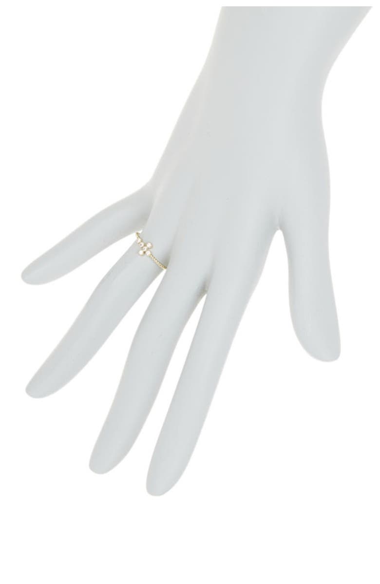 NORDSTROM RACK CZ Cross Pave Band, Alternate, color, Clear- Gold